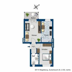 Deine neue Wohnung – 39114 Magdeburg – Vorschaubild 2