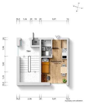 Neubau: Mikroapartments in KFW 55-Standard (A+) | Ap. 18 – 81247 München – Vorschaubild 7