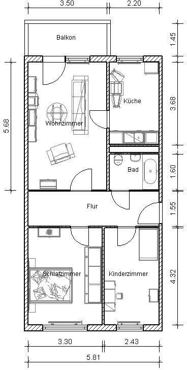 Frisch sanierte 3-Zimmerwohnung mit Balkon und großer Wohnküche – Leipzig – Vorschaubild 2