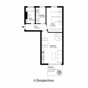 AIGNER - Wohnen auf zwei Etagen: Helle 4-Zimmer-Maisonettewohnung mit Südost-Balkon – 80637 München – Vorschaubild 9