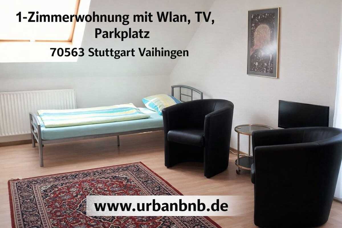 Wohnen auf Zeit Stuttgart Vaihingen - übernachten ab 1 Monat – 70563 Stuttgart – Bild 1 von 9