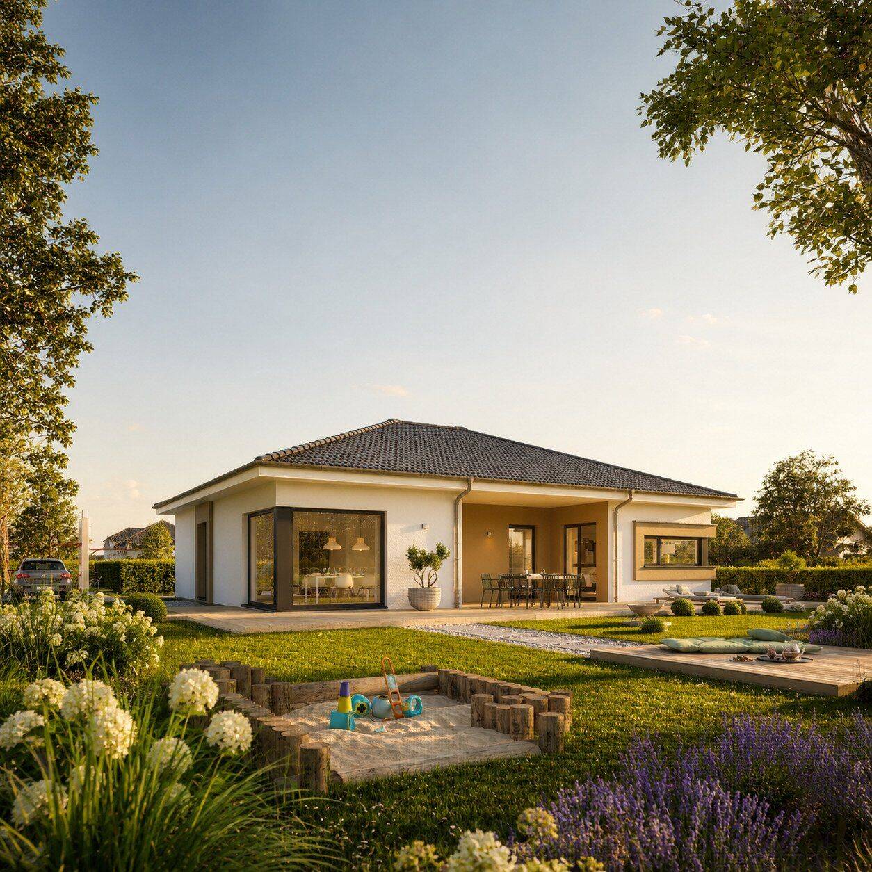 LivingHaus - Dein individuelles Bungalow-Traumhaus im Emsland/ Lorup - KfW 40 QNG