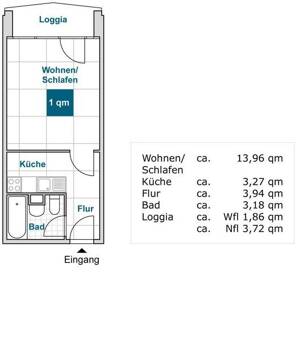 Die Wohnung mit Balkon und Einbauküche für Studenten und Azubis – 1309 Dresden – Vorschaubild 2