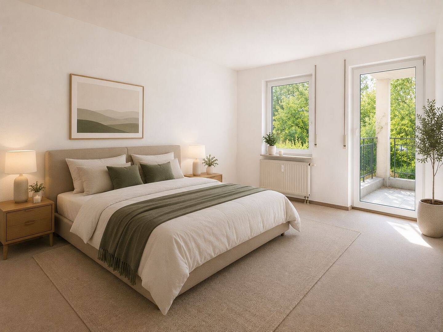 Bezugsfreie großzügige 2 Zimmerwohnung mit Balkon, TG-Stellplatz und Abstellraum – Leipzig – Vorschaubild 3