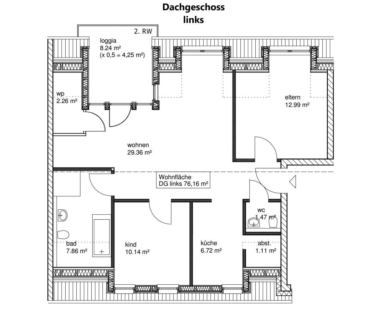 Neue Dachgeschosswohnung mit Flair im Energiesparhaus mit moderner Heiztechnik in Bonn – Bonn – Vorschaubild 3