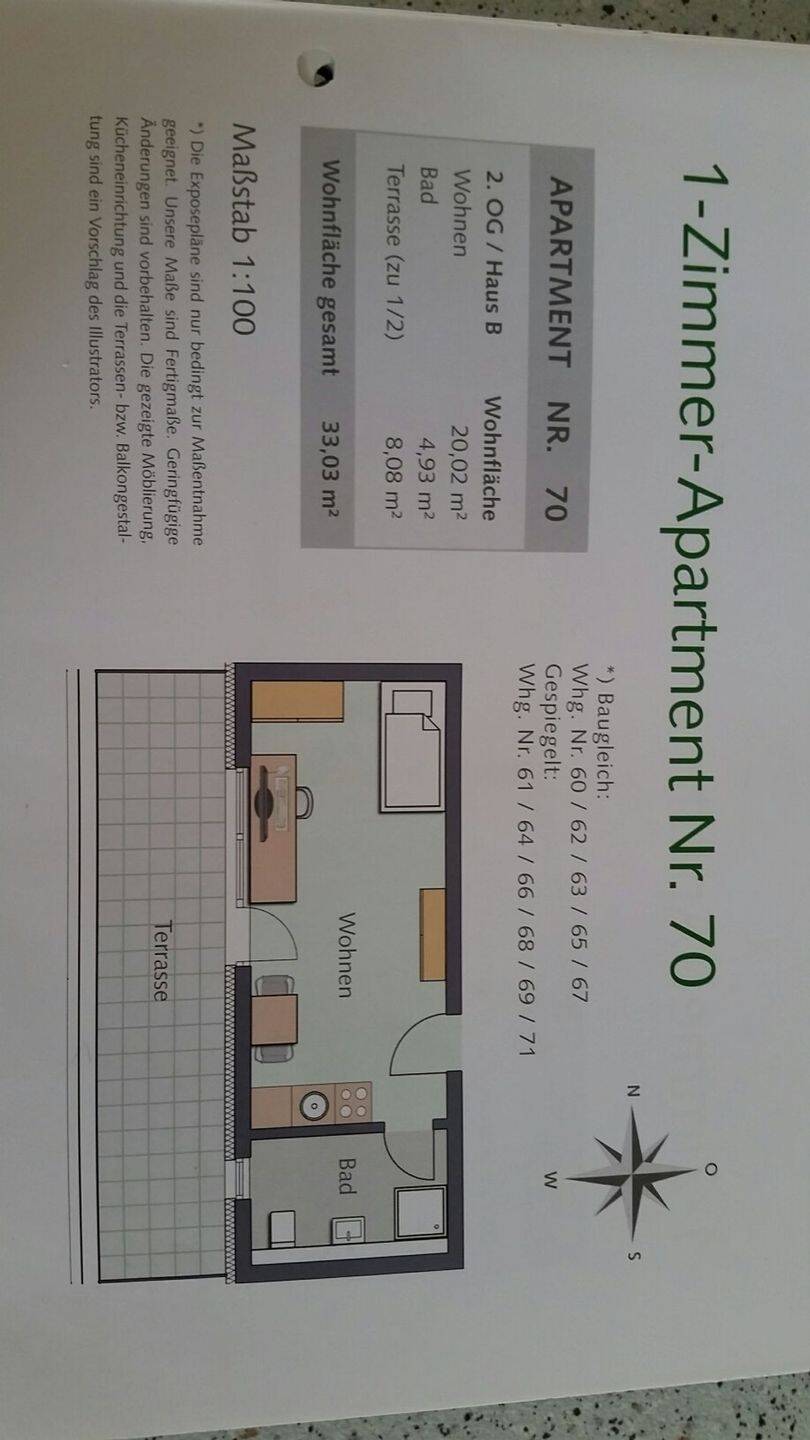 Schöne, neuwertige 1-Zimmer Wohnung mit S/W Dachterrasse und EBK in Ingolstadt – Ingolstadt – Vorschaubild 9