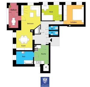 Eindrucksvolle Familienwohnung mit Wintergarten und Balkon in elbnaher Umgebung! – 1279 Dresden – Vorschaubild 2