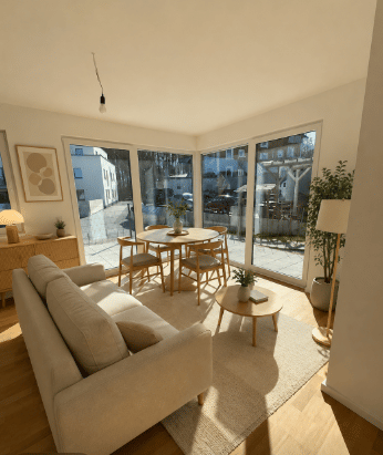 Neubau Doppelhaushälfte, 5 Zimmer mit Ausblick