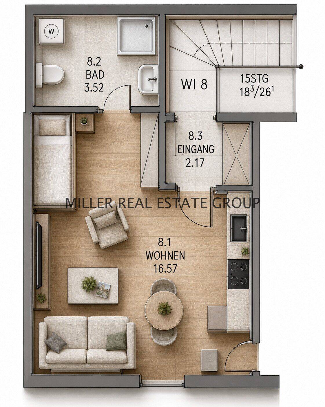 Wertstabile Kapitalanlage in Ingolstadt-Friedrichshofen: Vermietetes Dachgeschoss-Apartment mit Tiefgaragenstellplatz in ruhiger zweiter Reihe! – Ingolstadt – Vorschaubild 9