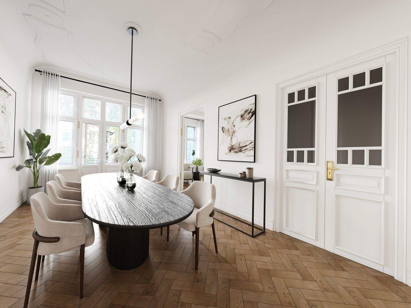 WUNDERBARE, GROSSZÜGIGE 5-6 ZIM. ALTBAU-WHG., GR. WOHNKÜCHE + BALKON MIT VIEL POTIENTIAL UNWEIT KUDAMM – Berlin – Vorschaubild 4