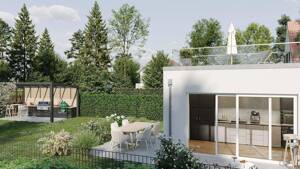Keine Vorfinanzierung - Fertigstellung noch in 2026!: Exklusives Einfamilienhaus in moderner Architektur in grüner Lage - 81825 München! – 81825 München – Vorschaubild 5