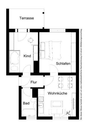 47106/98 Komplett renovierte 2-Zi.-Wohnung mit Terrasse in Düsseldorf-Mörsenbroich! – 40470 Düsseldorf – Vorschaubild 9