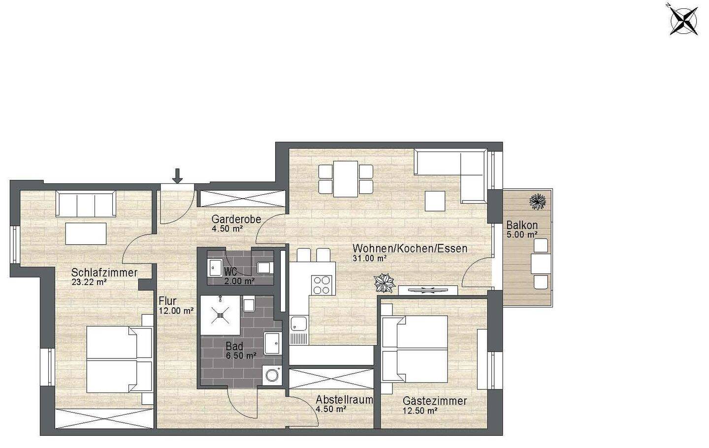 RUHIGE 3-RAUM WOHNUNG MIT LIFT IN LAUBEGAST – Dresden – Vorschaubild 4