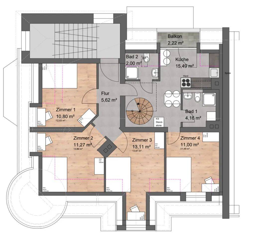 Möbliertes 13 m² WG-Zimmer in top angebundener Lage! – Nürnberg – Vorschaubild 5