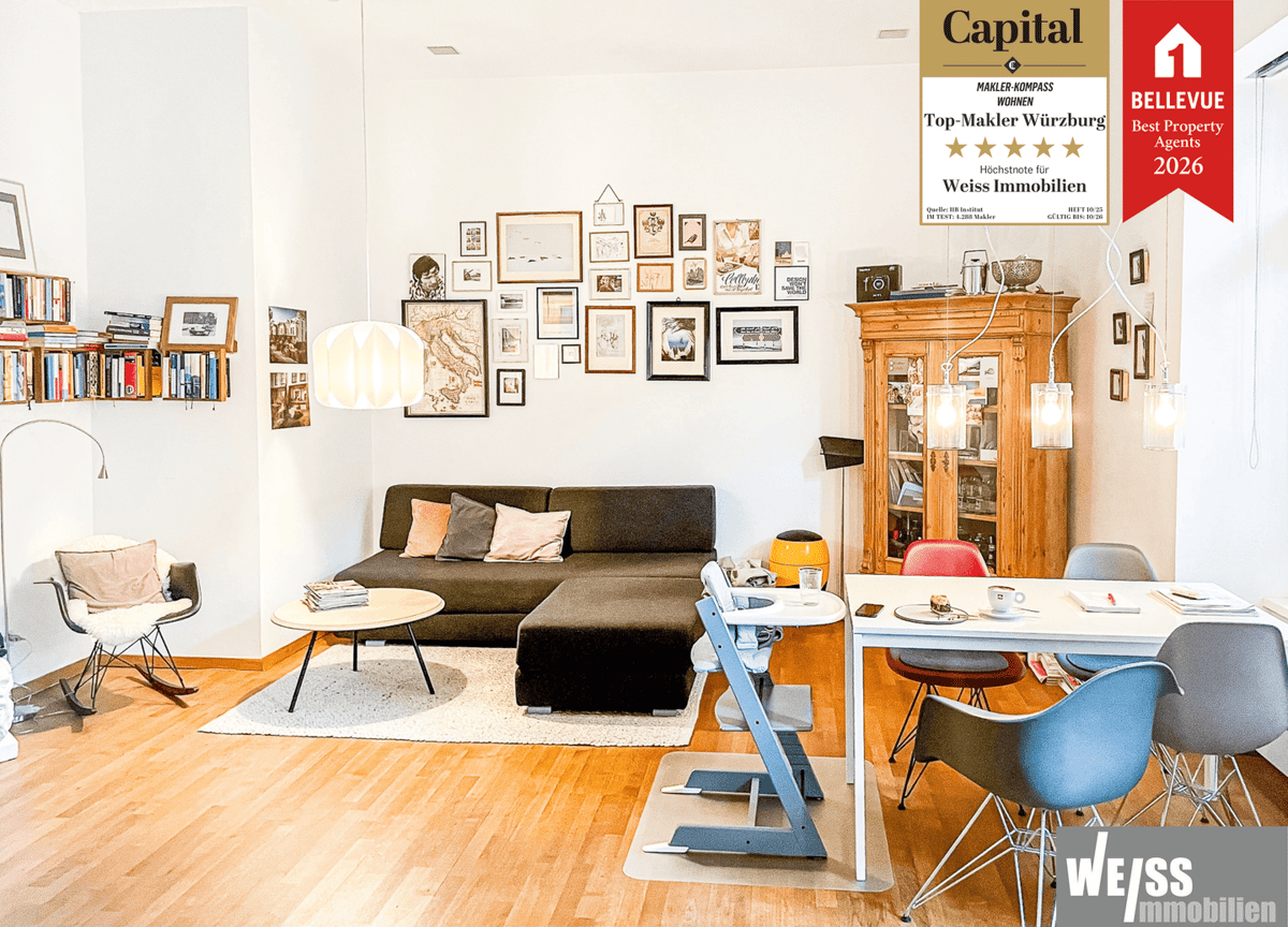Premium 2-Zimmer-Wohnung in bester Lage! – 97072 Würzburg – Bild 1 von 9