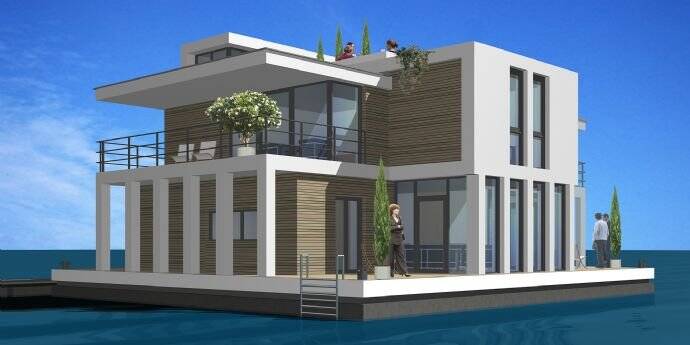 Wassernahe Stadtrandlage zu Potsdam - Projektierte Design Bauhausvilla in Nähe weißer See – Potsdam – Vorschaubild 7