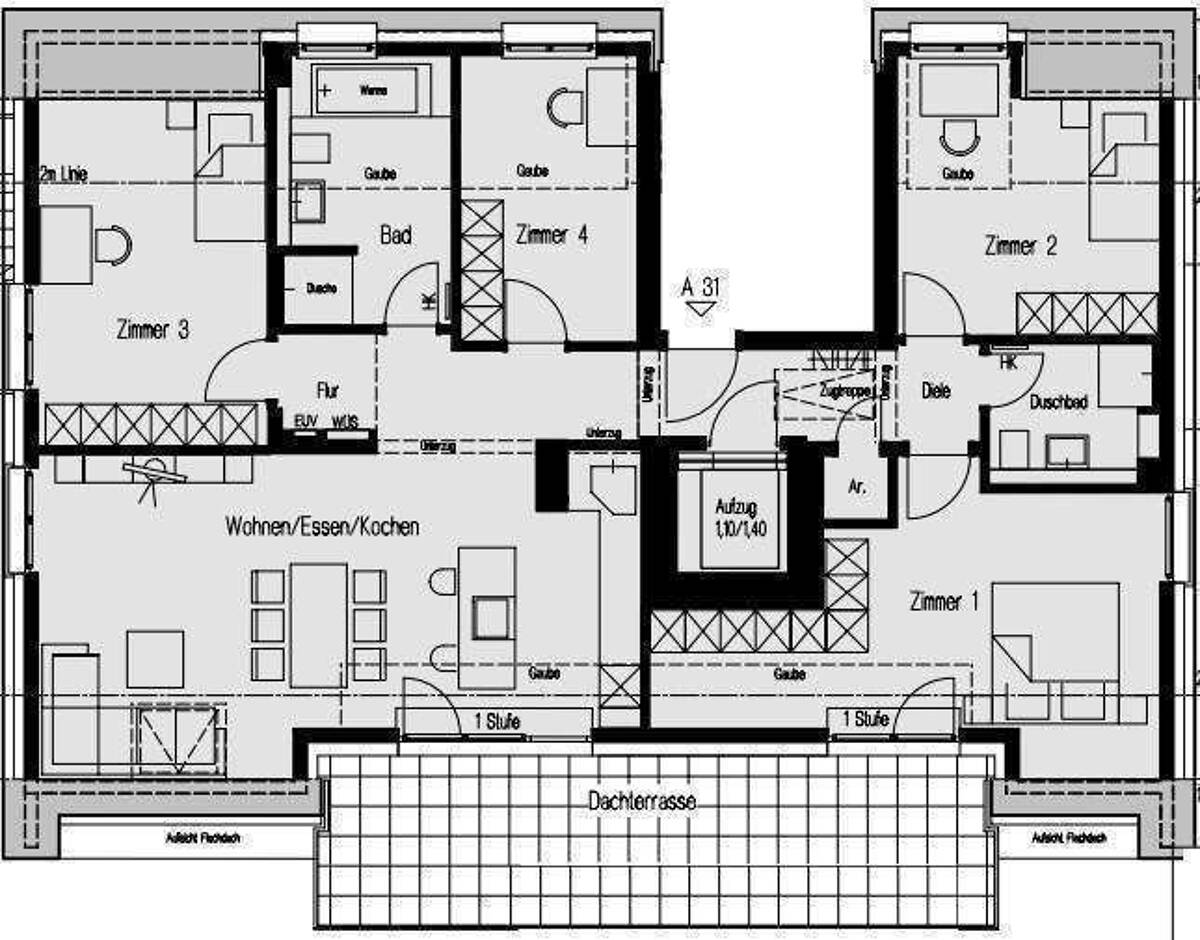 Bezugfertige Neubau 5-Zimmer-Penthouse-Wohnung mit Dachterrasse – 65189 Wiesbaden – Bild 1 von 7