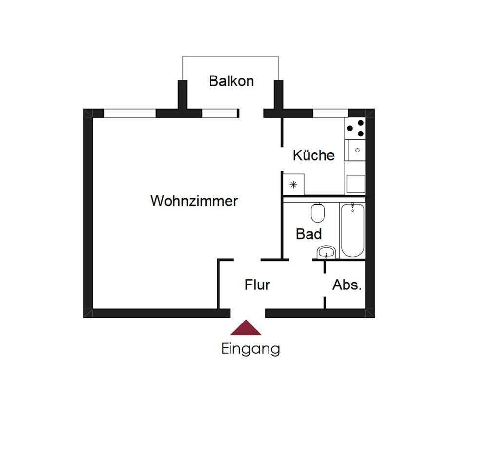 ** Große sonnige und voll möblierte 1-Zimmer-Wohnung in Steglitz, Selbstbezug oder Vermietung ** – Berlin – Vorschaubild 7