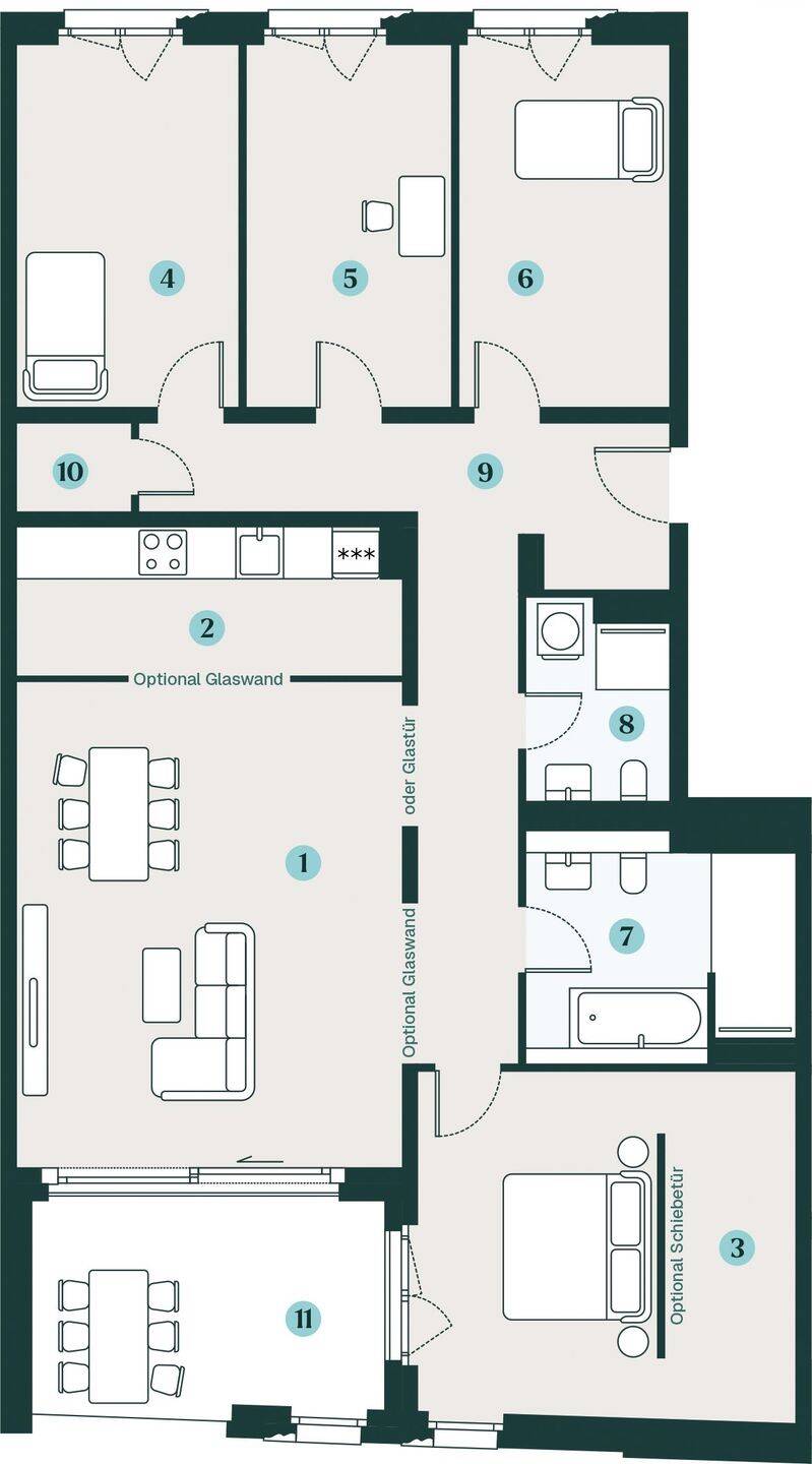 Großzügige 5-Zimmer-Wohnung mit viel Raum zur Entfaltung – Dresden – Vorschaubild 2