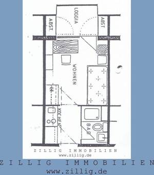 1-Zimmer-Appartement mit Loggia - Nähe Universität / FH Regensburg - ZILLIG IMMOBILIEN