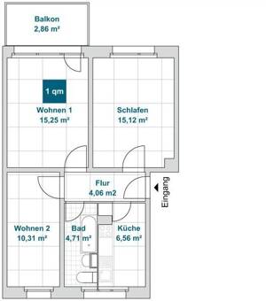 Gemütliche 3-Raumwohnung mit großem Balkon sucht neue Mieter*innen! – 1257 Dresden – Vorschaubild 2
