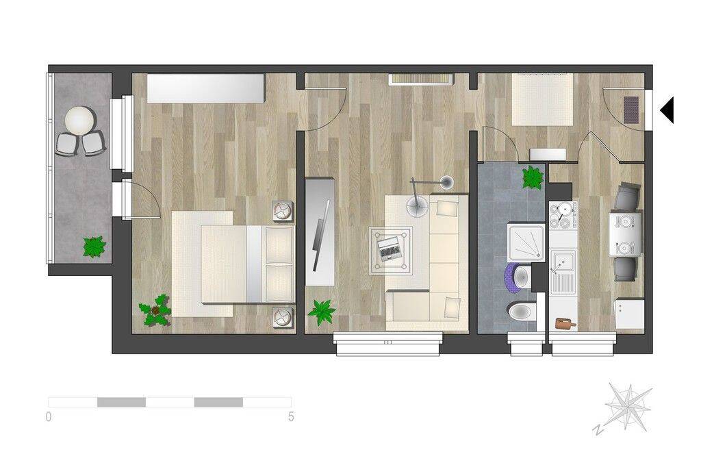 Modernisierte Balkonwohnung mit Tageslichtbad – Chemnitz – Vorschaubild 5
