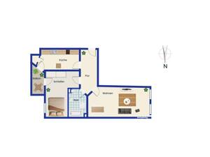 Wunderschönes Gohlis - vermietete stilvolle 2-Zimmer-Denkmalwohnung mit Ostbalkon in Leipzig – 4157 Leipzig – Vorschaubild 8