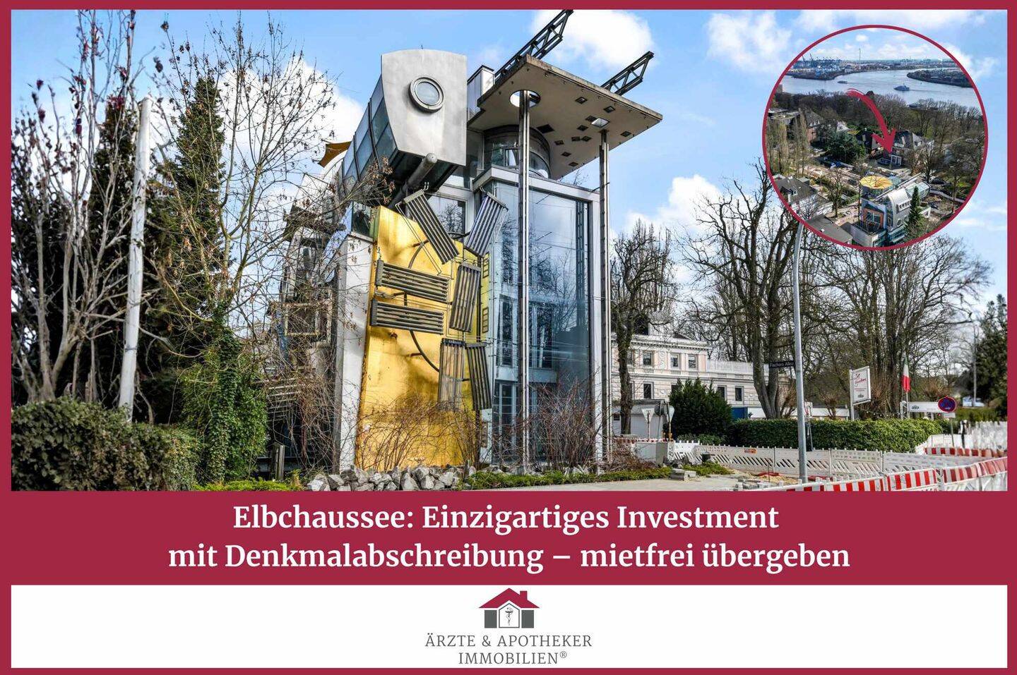 Elbchaussee: Einzigartiges Investment mit Denkmalabschreibung - mietfrei übergeben