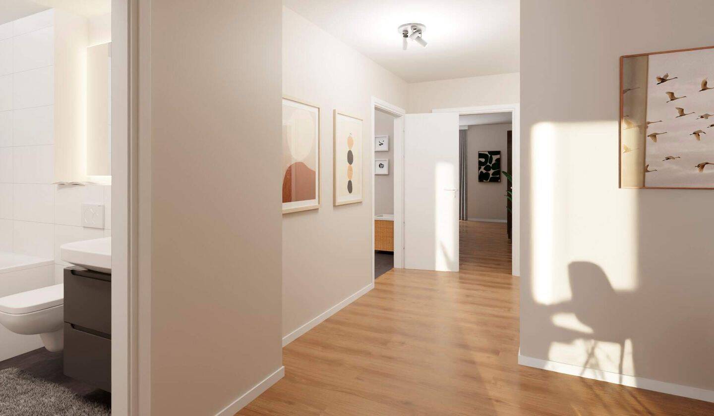 Barrierefreie Familienwohnung mit zwei modernen Bädern und Loggia – Düsseldorf – Vorschaubild 7