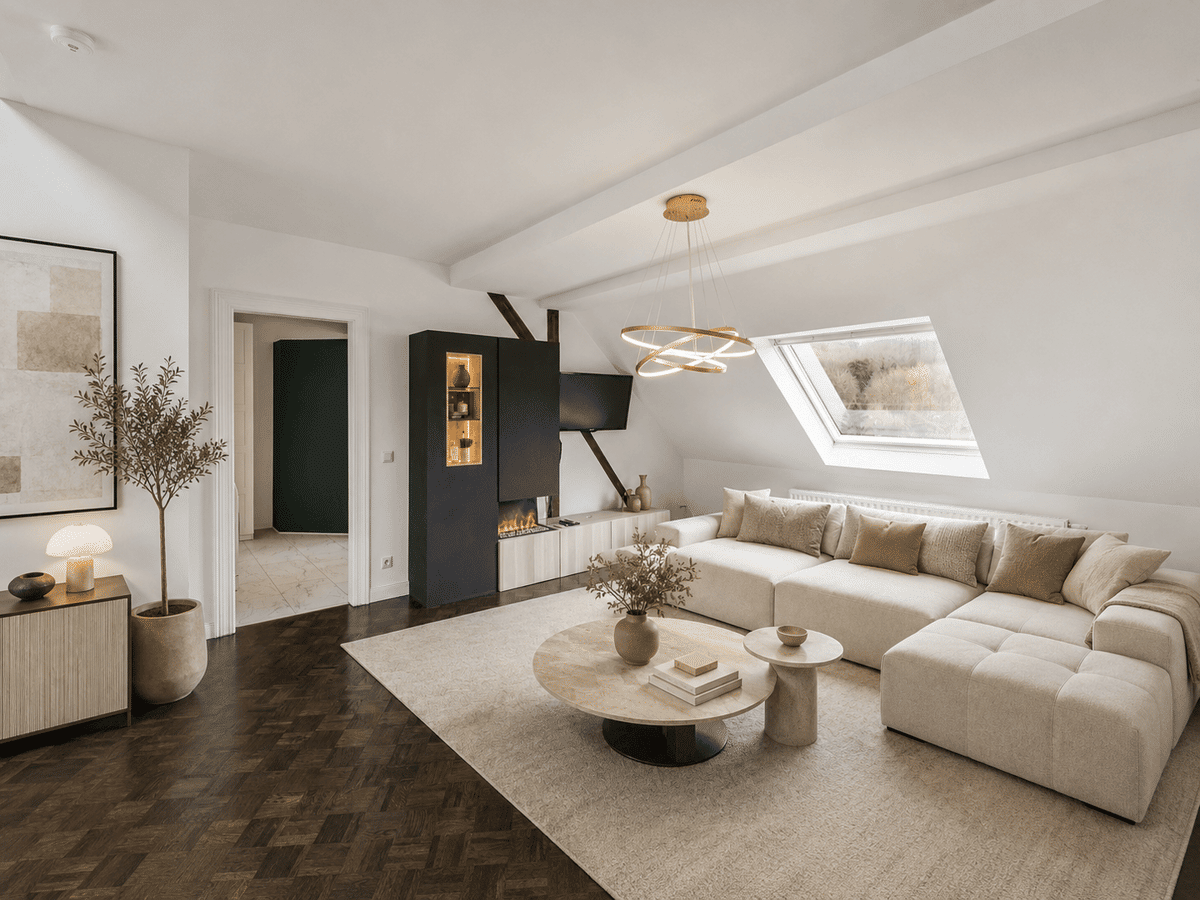 Unverwechselbare Maisonette mit sonniger Dachterrasse & historischem Flair. – 40472 Düsseldorf – Bild 1 von 9
