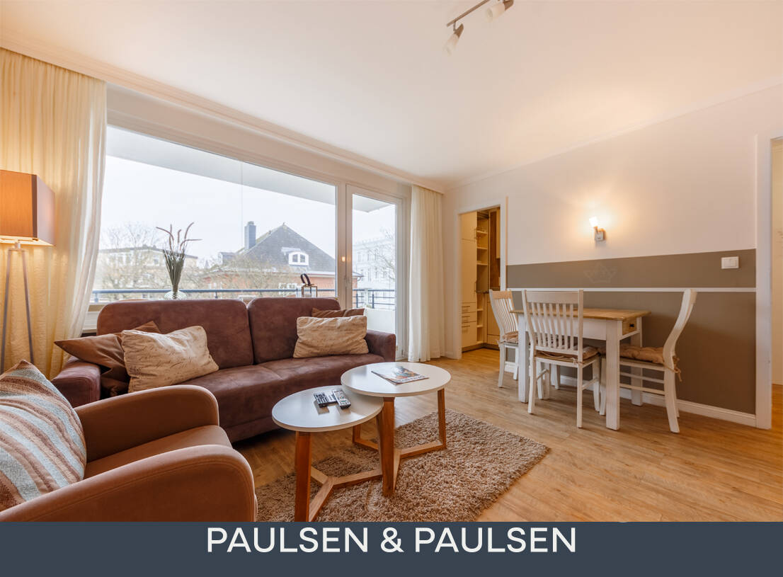Strandnahe 2-Zimmer-Wohnung mit Balkon und Stellplatz direkt im Zentrum von Westerland