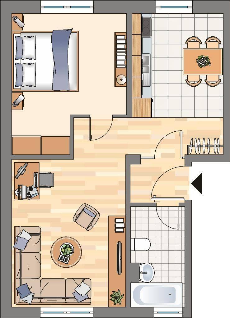 2-Zimmer-Wohnung in Dortmund Kemminghausen (WBS erforderlich) – Dortmund – Vorschaubild 3