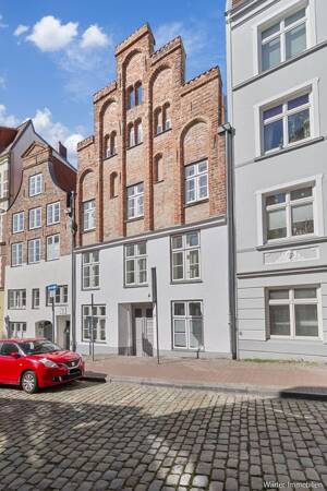 Historisches Treppengiebelhaus unterhalb der Jacobikirche.