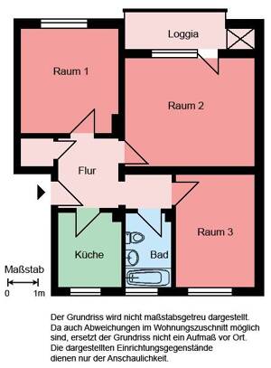Demnächst frei! 3-Zimmer-Wohnung in Kamen Methler -EG -Balkon- Bad mit Fenster. – 59174 Kamen – Vorschaubild 3