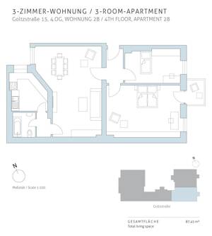 Erstattung der Erwerbsnebenkosten: Vermietete 3-Zimmerwohnung im Schöneberger Altbau mit Balkon – 10781 Berlin – Vorschaubild 5