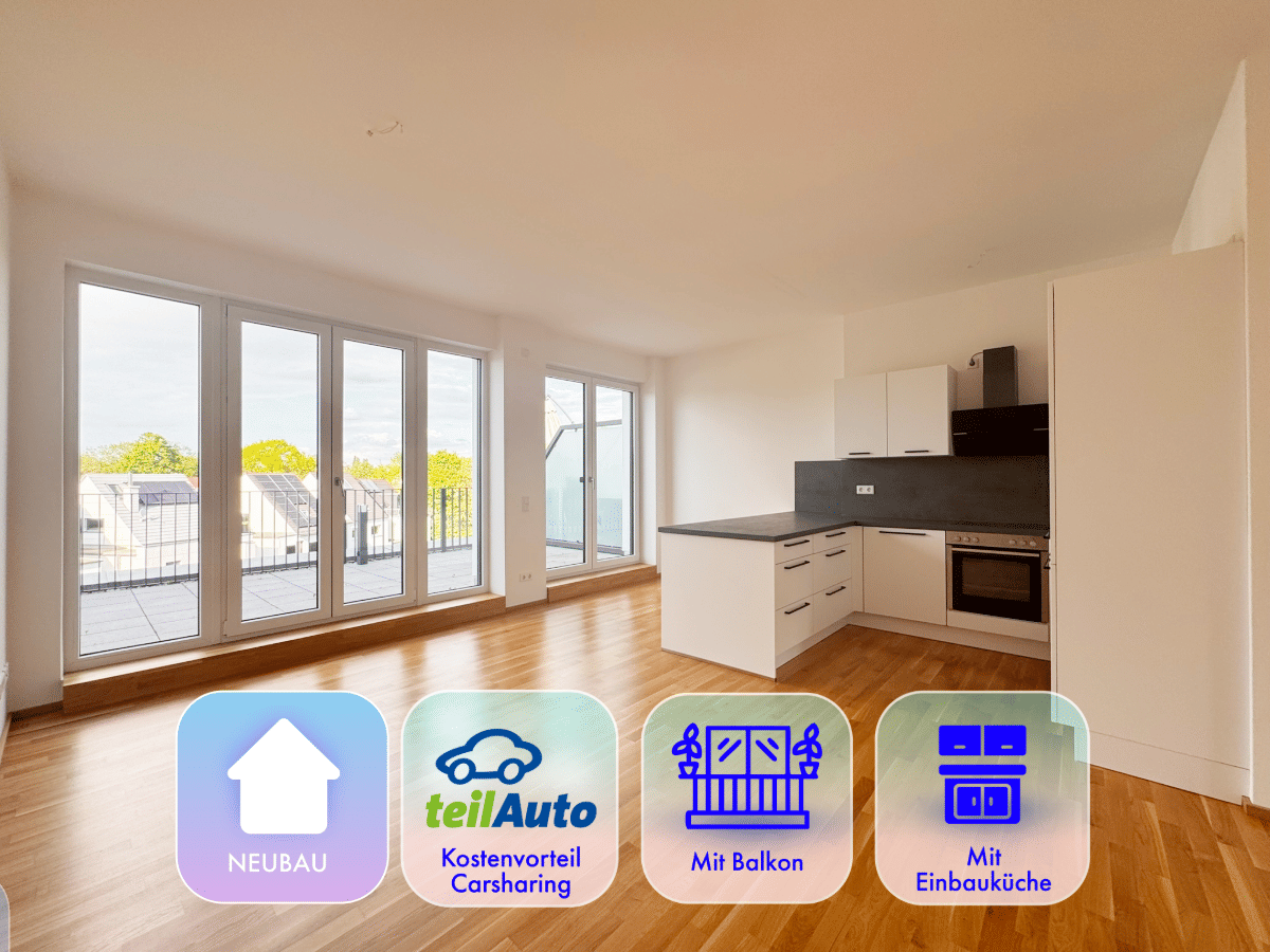 *** RICHTIG COOLES PENTHOUSE * Terrasse * 3 Zimmer * NEUBAU * EBK * TG * 06/26 ***
