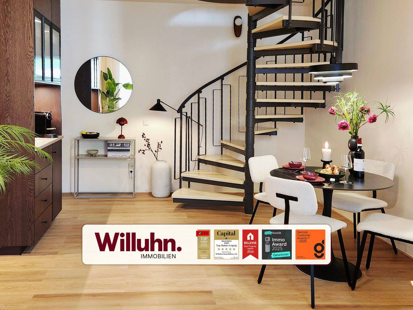 Erstbezug nach hochwertiger Renovierung und Möblierung | Maisonettewohnung | Einbauküche | Balkon