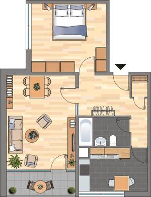 2-Zimmer-Wohnung mit Laminatboden in Dortmund Scharnhorst – 44328 Dortmund – Vorschaubild 2