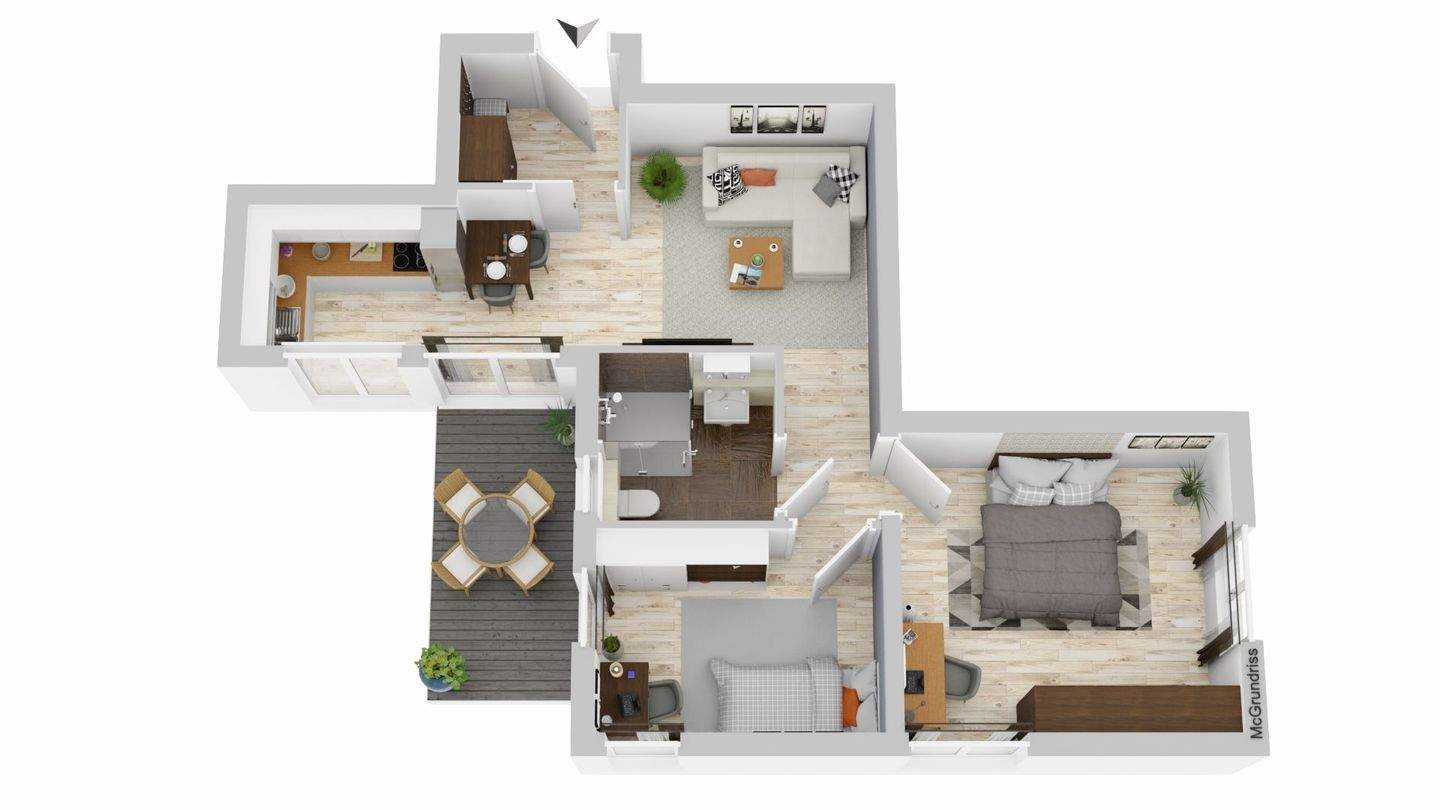 Barrierefreie 3-Zimmer-Neubauwohnung mit Terrasse u. eigenem Garten - ruhig wohnen in Regensburg – Regensburg – Vorschaubild 2