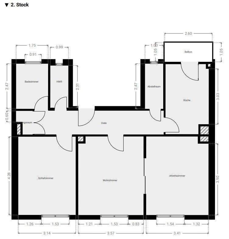 Sanierte & gemütliche 3-Zimmer-Stadtwohnung – Nürnberg – Vorschaubild 9