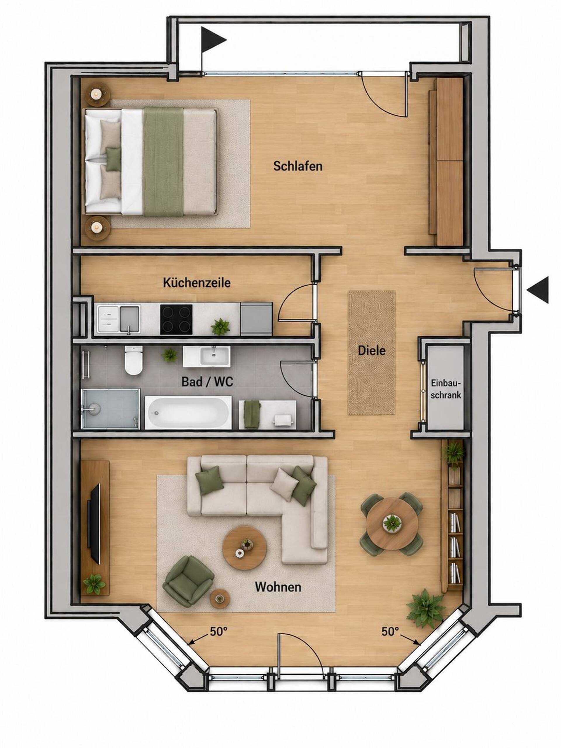 Etagenwohnung in 76133 Karlsruhe mit 70 m² kaufen