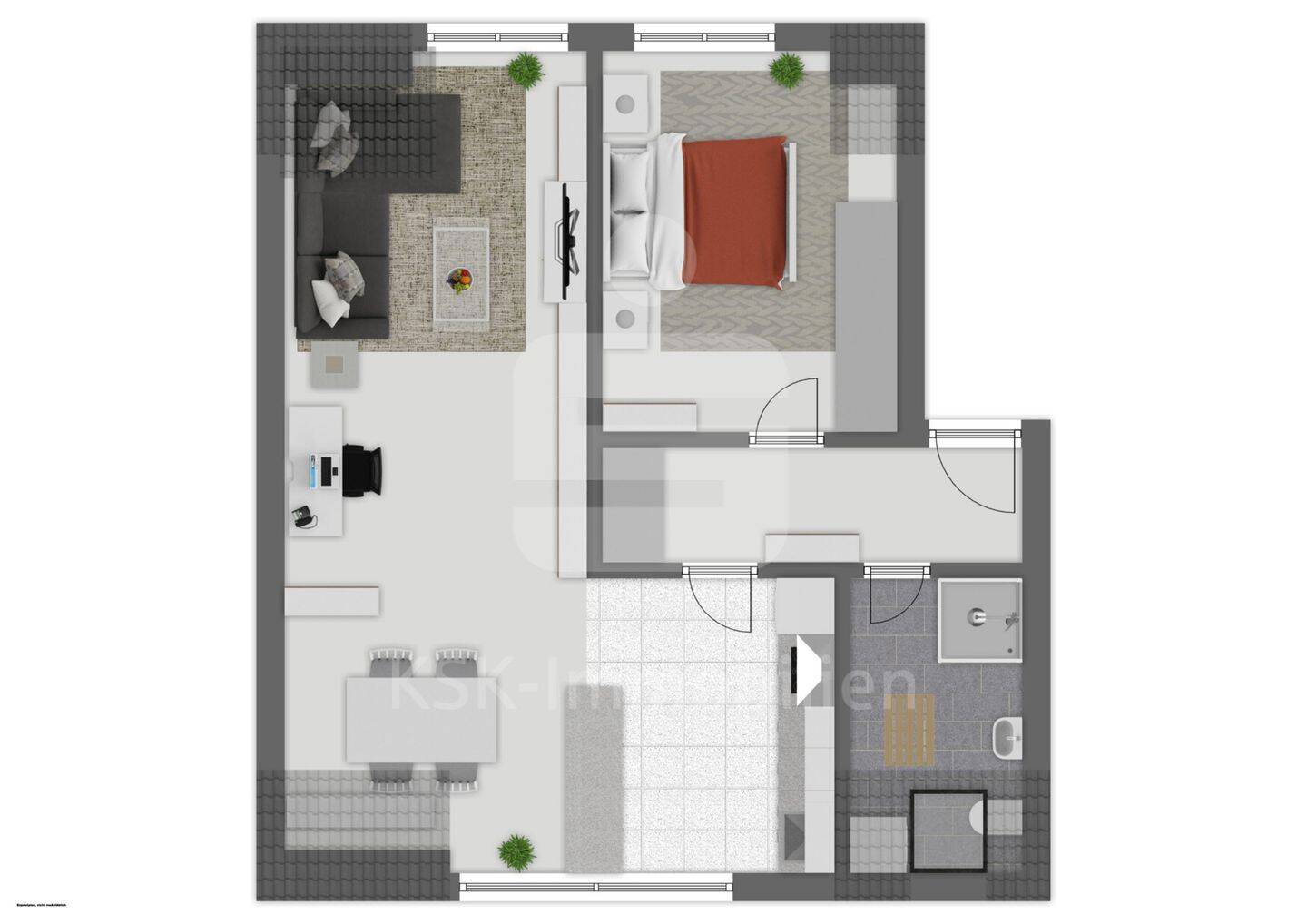 Bezugsfreie und lichtdurchflutete Dachgeschosswohnung in ruhiger Lage. – Köln – Vorschaubild 7