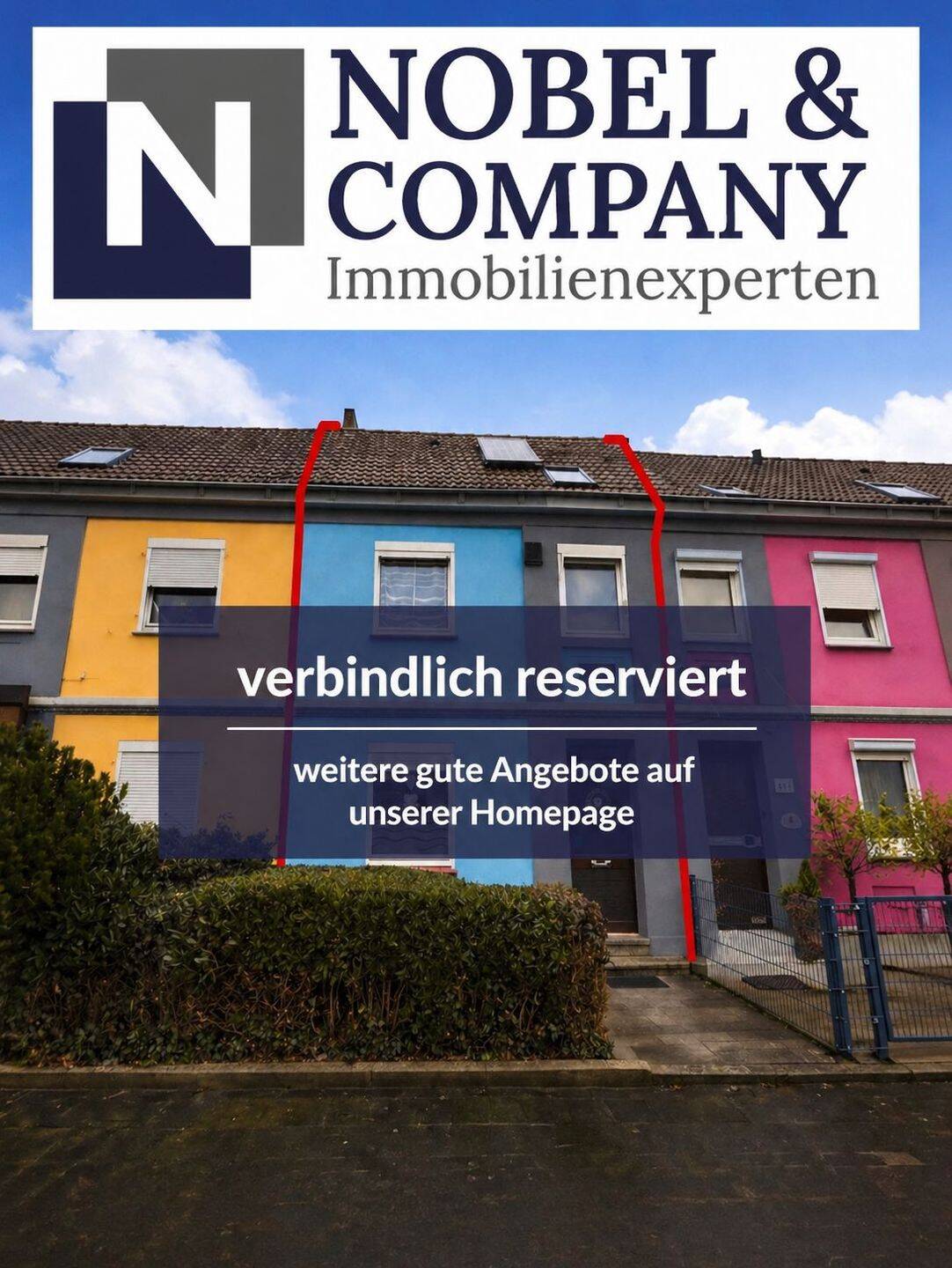 Kompakt. Charmant. Einzigartig. - Ihr modernes blaues Reihenhaus mit Garten & Garage – Wesel – Bild 1 von 9
