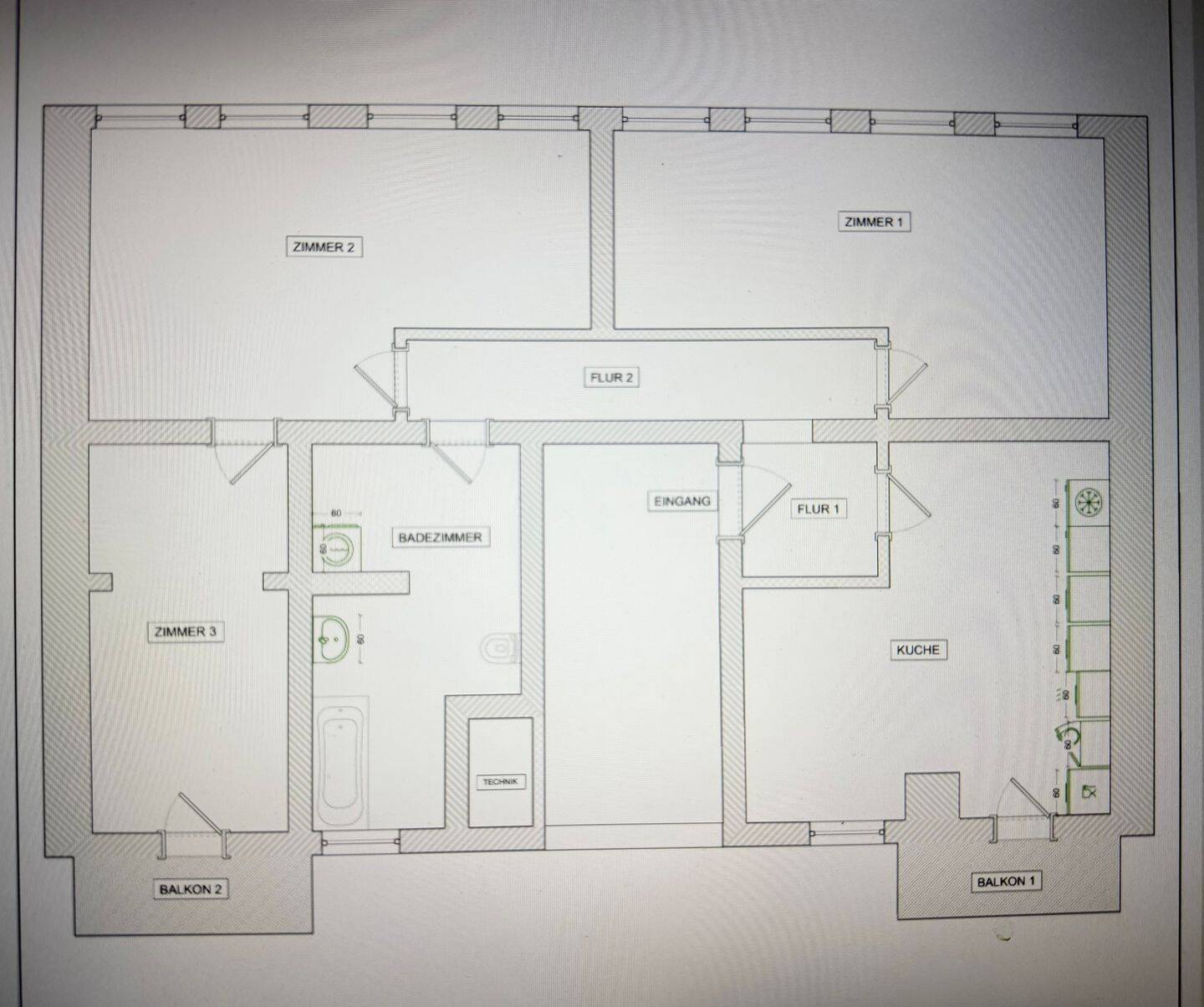 Charmante 3-Zimmer-Wohnung mit Einbauküche in Leipzig-Gohlis – Leipzig – Vorschaubild 8