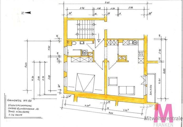 Moderne neu möblierte 2-Zimmer-Wohnung an der Burg – Nürnberg – Vorschaubild 8