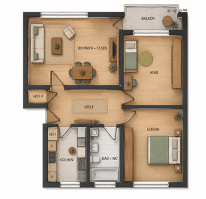3-Zimmer-Eigentumswohnung mit Loggia in Aachen-Forst! – 52078 Aachen – Vorschaubild 7