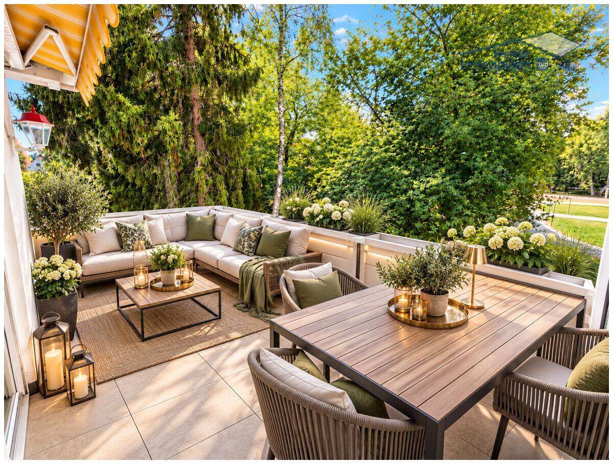 4-ZKB-Dachterrassenwohnung mit zwei Terrassen, zwei Garagen und Stellplatz direkt am Park – 86825 Bad Wörishofen – Bild 1 von 9