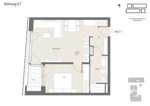Möblierte 2-Zimmer Wohnung mit schöner Loggia zu vermieten! – 74072 Heilbronn – Vorschaubild 9