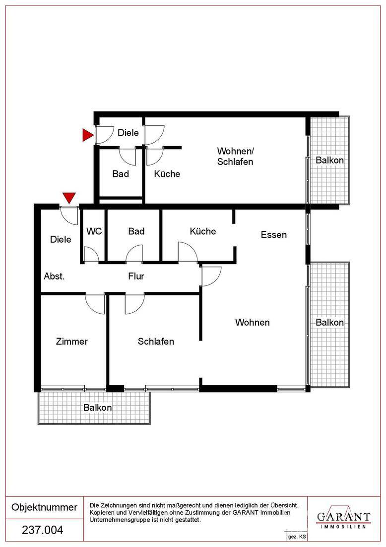 4 Zimmer-Wohnung mit angrenzendem 1 Zimmer-Appartement und Tiefgaragen-Box in S-Botnang – Stuttgart – Vorschaubild 8