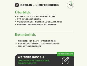 Gründerzeitaltbau mit Ausbaupotential im Dachgeschoss in zentraler Lichtenberger Lage – 10365 Berlin – Vorschaubild 2